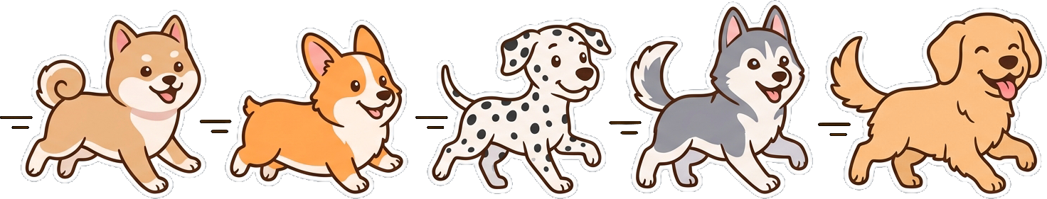 走る犬たち